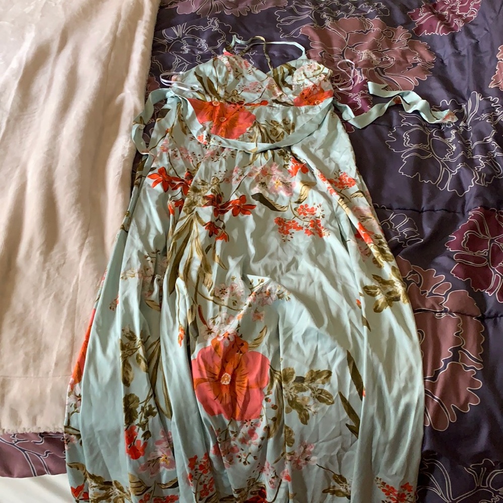 Lulus Still the One Sage maxi dress